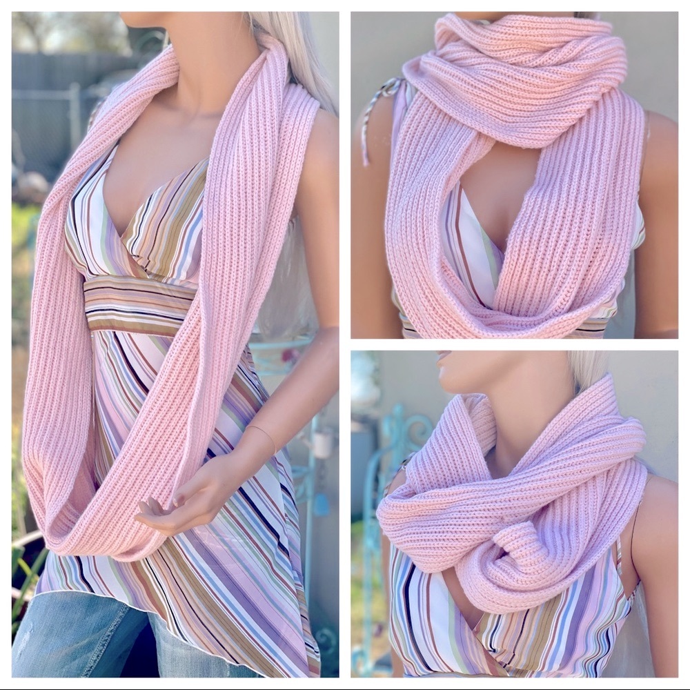 NWT A New Day Dusty Blush Pink Infinity Acrylic Knit Scarf